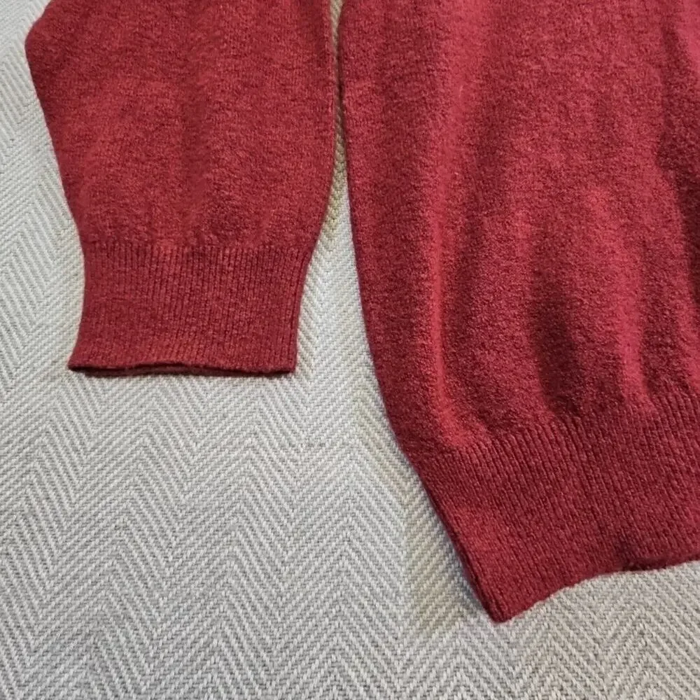 Izod Sweater Men's 4X Big & Tall Red & Grey 1/4 Zip Long Sleeve NWT Quiet Luxury